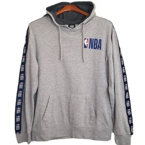 NBA Basketball Gray‎ With Sleeve Hits Logo Tape Size M Hooded Sweatshirt